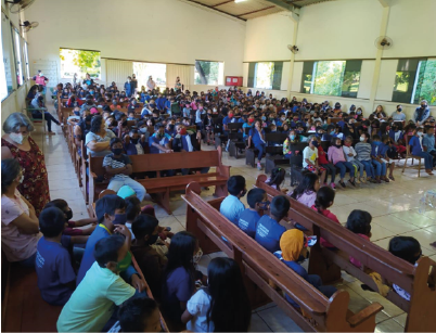 Trabalhos Evangelísticos da Escola Mitã Rory, em Amambai